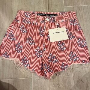 NWT Alexander Wang Stars and Stripes Shorts
